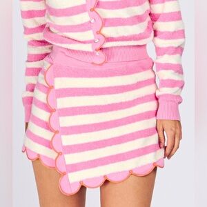 Rachel Antonoff CUPCAKE SKORT PINK TOWEL STRIPE Color Size Small NEW